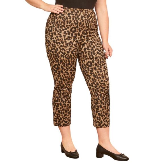 NWOT REFORMATION Leopard Print Marlon Cropped Pants 12 - Picture 5 of 9